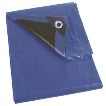 Perel Abdeckplane 5 x 5 m Blau/Schwarz