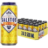 SALITOS SUNRISE Biermix, 24 x 0,5l Dosen Einweg, Biermischgetränk mit fruchtigem Geschmack aus Orange, Passionsfrucht & Mango, 5,0% Vol. – Sommerfeeling mit jedem Schluck