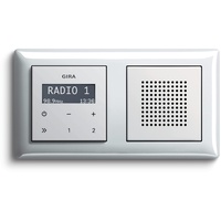 Gira Badradio RDS Unterputzradio mit Lautsprecher und System 55 Rahmen reinweiß glänzend