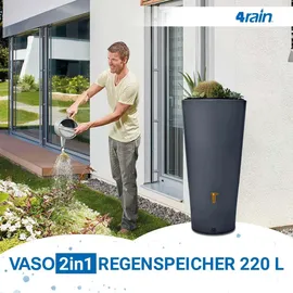 4rain Vaso 2in1 Regenspeicher 220 l graphitgrau