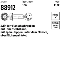 Reyher Zylinderflanschschraube R 88912 Sperr-Ripp Innen-6kt M5x 16 100
