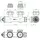 OVENTROP Anschluss-Set 2 Multiblock T/Uni SH Eckform weiß 1184184