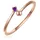 Glanzstücke München Ring Sterling Silber Amethyst in roségold, | Gr.: 60