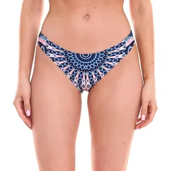 RIP CURL Mandala Cheeky Damen Bikini-Unterteil mit Lycra xtra life Bikini-Hose Bademode GSILB5 Blau/Bunt - XS