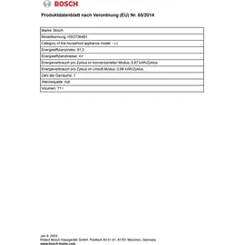 Bosch Serie 8 HSG7364B1