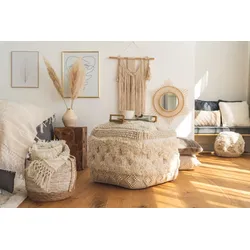 Kayoom Pouf Coralia 100 Natural 50cm x 50cm