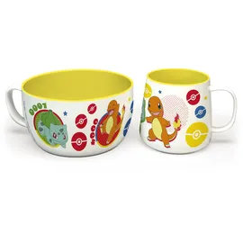 abysse corp sas Breakfast Set Becher Pikachu & Kanto Starters Multicolor