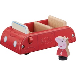eOne Spielzeug-Auto Peppa Wutz Holz Spielzeug - rotes Familienauto (mit Peppa Figur) rot