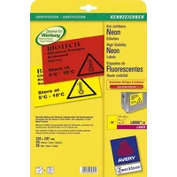 Avery Zweckform Etiketten L6006-25 gelb 210,0 x 297,0 mm