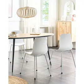 Beliani Esszimmerstuhl 2er Set LOOMIS Weiß