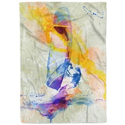 Sinus Art Handtücher SplashArt Sport Handtuch Strandhandtuch Saunatuch Kuscheldecke Kunstvoll Windsurfer Sport, Baumwolle-Polyester-Mix (1-St), Handtuch 50 cm x 100 cm