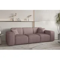 Fun Möbel Sofa Designersofa CELES PREMIUM 3-Sitzer in Stoff Scala Lavendel - Rosa