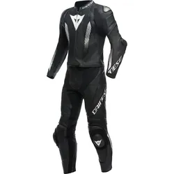 Dainese Laguna Seca 5, Lederkombi 2tlg. - Schwarz/Schwarz/Weiß - 110