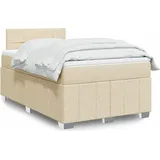 Maison Exclusive - Boxspringbett mit Matratze Creme 120x200 cm Stoff - Creme