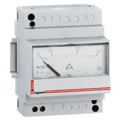 Legrand 004602 Amperemeter, analog, direkte Messung, Messbereichs-Skala: 0 - 30 A, 4TE 1