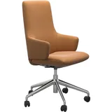 Stressless Stuhl Laurel | Home Office Batick New Caramel Mit Armlehnen Hoher Rücken Poliertes Aluminium