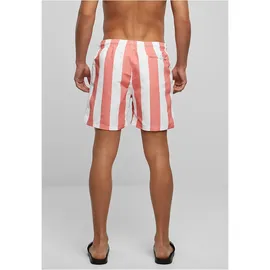 URBAN CLASSICS Pattern Badeshorts Pale Pink Bar Stripe L