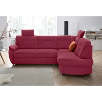 sit&more Ecksofa Sonoma L-Form Kunstleder 3-Sitzer Rot