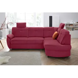 sit&more Ecksofa Sonoma L-Form Kunstleder 3-Sitzer Rot