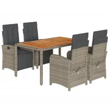 vidaXL Garten-Essgruppe 5-tlg. Grau