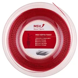 MSV Tennissaite Hepta Twist (Haltbarkeit+Spin) rot 200m Rolle