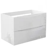 duschspa Waschtisch Unterschrank Waschtischunterschrank Waschbeckenunterschrank Badschrank, 50-120cm Hängeschrank, Matt / Hochglanz 79 cm x 52 cm x 46.3 cm