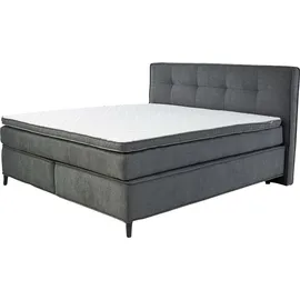 Jockenhöfer Gruppe Boxspringbett »Capello, 7-Zonen-TTFK-Matratze« 7-Zonen-TTFK-Matratze, KS-Topper, verschiedene Härtegrade wählbar, grau