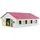 Kids Globe Pferdestall 1:24 mit 7 Boxen, Holz, rosa