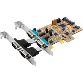 Exsys 4S Seriell RS-232/422/485 PCIe Karte, POS einstellbar (FTDI Chip-Set), Kontrollerkarte