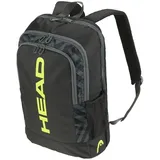 Head Base Backpack Tennisrucksack, schwarz/gelb, 17L