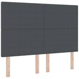 vidaXL Kopfteil Schlichtes Design Dunkelgrau 140 cm Cord-Stoff