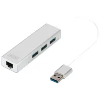 Digitus USB 3.0 3-Port Hub & Gigabit LAN-Adapter