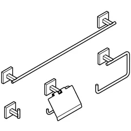 Grohe Start Cube Bad Accessoire Set 4in1 ohne Bohren Mattschwarz 411152430