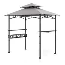 Costway Grillpavillon 2,42 x 1,53 m Grau/Schwarz