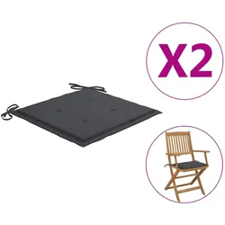 vidaXL Gartenstuhl-Kissen 2 Stk. Anthrazit 40x40x3 cm Oxford-Gewebe