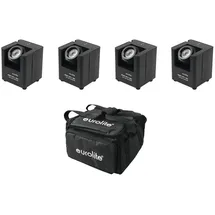 Eurolite Set 4x AKKU UP-1 + SB-4 Soft-Bag Schwarz