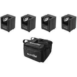 Eurolite Set 4x AKKU UP-1 + SB-4 Soft-Bag Schwarz
