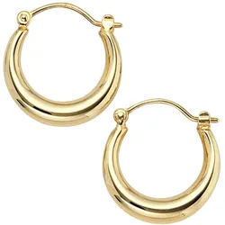 Paar Creolen JOBO, gold (gelbgold 333), Ohrringe, Damen, Gelbgold 333, rund 333 Gold