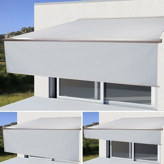 Elektrische Kassetten-Markise H124, mit Volant 5x3m Acryl Creme