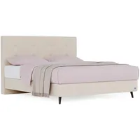 BRUNO Schlafsofa 140cm in Blush Rosa | stabiles Massivholz & Boxspringkomfort