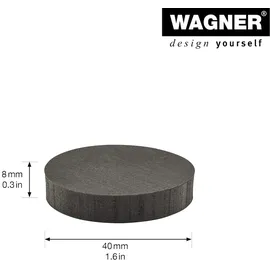 Wagner Topffüße Set Schwarz zum Unterlegen Ø 40 mm