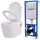 vidaXL Hänge-Toilette mit WC-Sitz Weiß