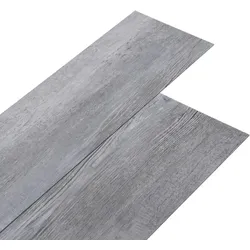 DELUKE® Vinylboden PVC-Dielen selbstklebend wasserfest 2mm Stärke Klebevinylboden Bodenbelag Laminatboden Dekor-Dielen Holzgrau, 5,02m2