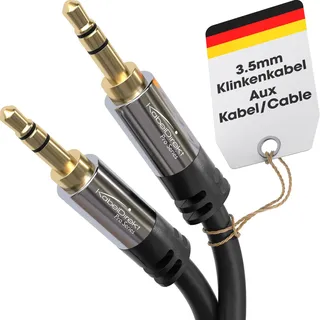 KabelDirekt Klinkenkabel Aux Kabel & Audio 3.5mm Kabel – 0,5m Klinken-Kabel – Erhältlich in allen gängigen Längen (Geeignet für Kopfhörer – Handy – PC & Laptop Audio – Auto – HiFi – Stereo)