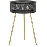 Mauro Ferretti Beistelltisch Blacky Ø 40x65 cm schwarz gold