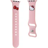 HELLO KITTY CG MOBILE Hello Kitty HKAWMSCHBLP Uhrenarmband für AppleWatch 38/40/41mm Rosa strap Silicone Kitty Head