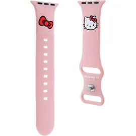 HELLO KITTY CG MOBILE Hello Kitty HKAWMSCHBLP Uhrenarmband für AppleWatch 38/40/41mm Rosa strap Silicone Kitty Head
