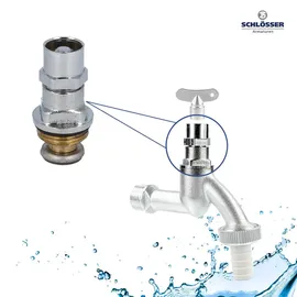 Schlösser Armaturen Js Steckschlüssel-Oberteil 3/4 Zoll - Dn 20 für Auslaufventile Matt Verchromt