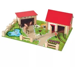 Eichhorn: Bauernhof-Set, Holz - 20 Teile