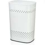 Kela Sitz-Wäschebox Malaga Metall weiß 39,5x29,5x57,5cm